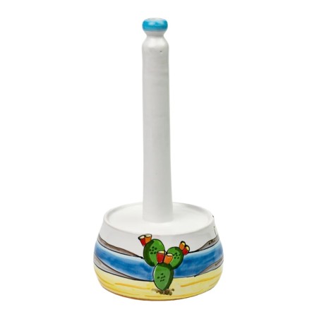 Kitchen roll holder Dammusi Elaborato De Simone Sicilian handmade Pottery Kitchen roll holder Dammusi Elaborato De Simone Sicilian handmade Pottery